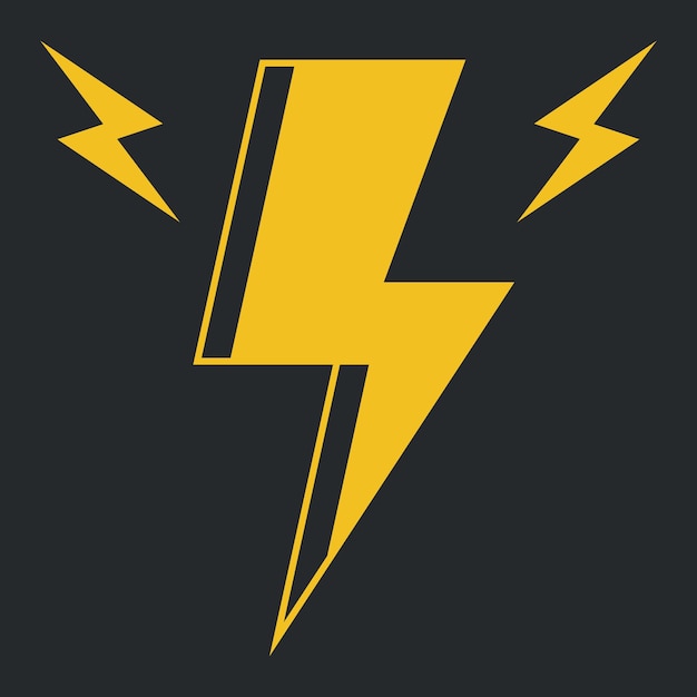 Free vector lightning bolt with smaller bolts