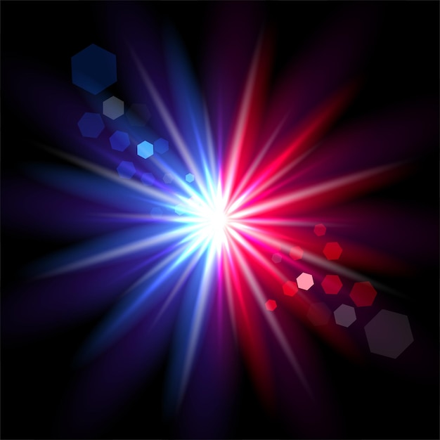 Free vector lightning collision red and blue background