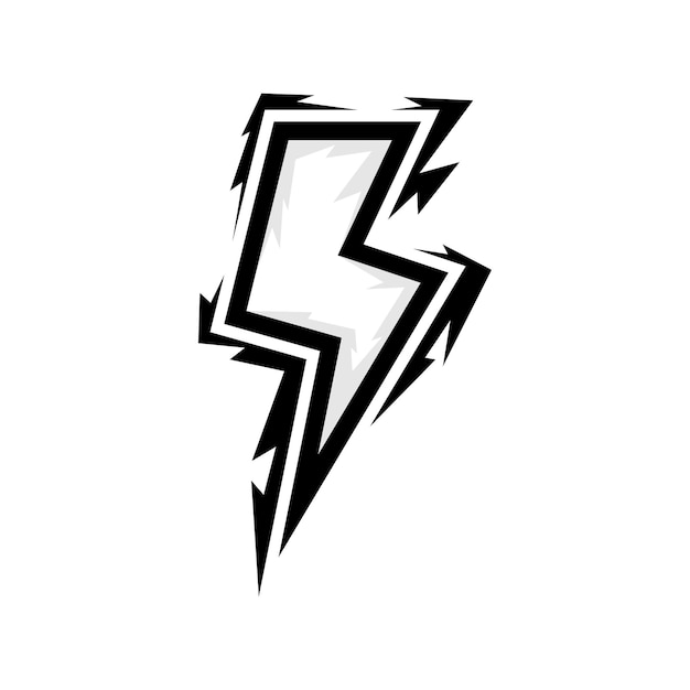 Lightning logo design template vector