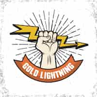 Free vector lightning logo emblem