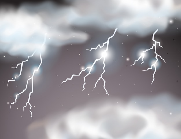 Lightning storm scene background