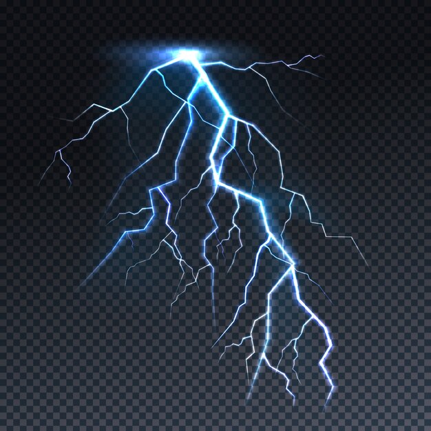 Lightning or thunderbolt light illustration. 