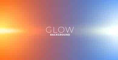 Free vector lights glow effect background in orange and blue colors