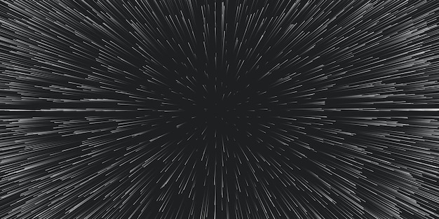 Lightspeed travel background. Centric motion of star trails.