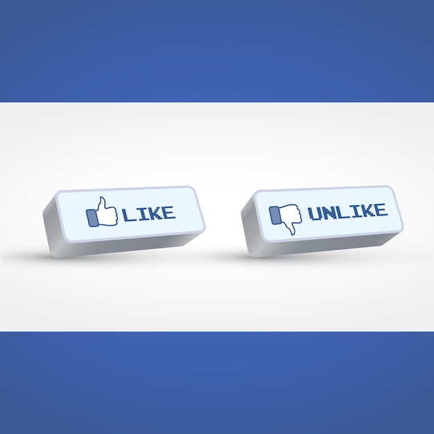 Like and unlike buttons