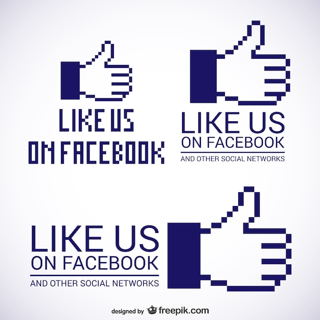 Like us on facebook logos