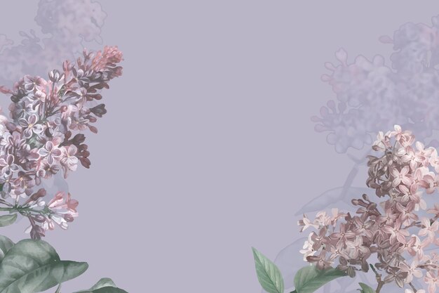 Lilac border on purple background