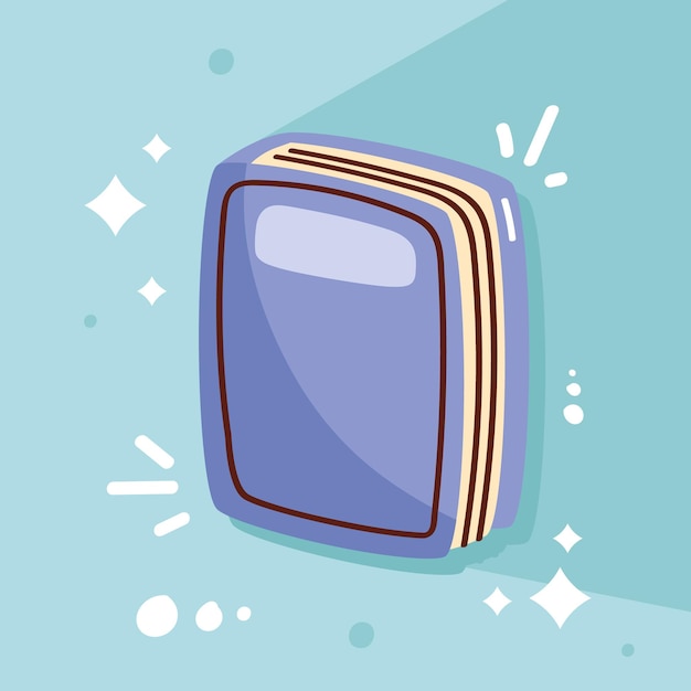 Free Vector lilac text book library