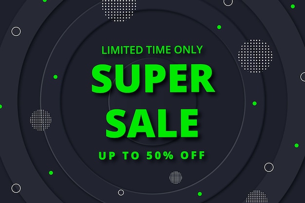 Limited time super sale dark background