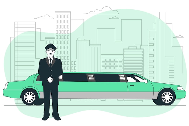 Limousine concept illustration Free Vector