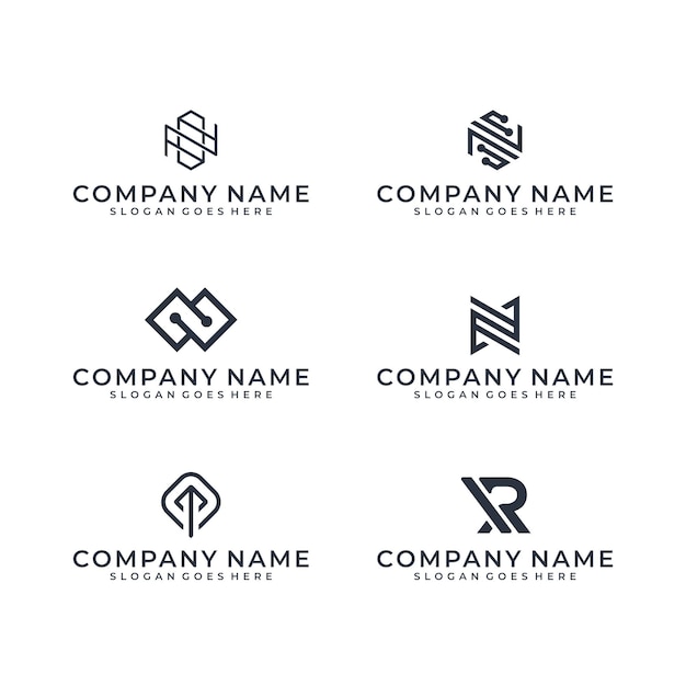 Download Free Set Of Company Logo Design Ideas Vector Free Vector Use our free logo maker to create a logo and build your brand. Put your logo on business cards, promotional products, or your website for brand visibility.