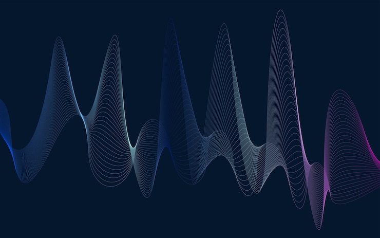 Free Vector line art wavy background colorful