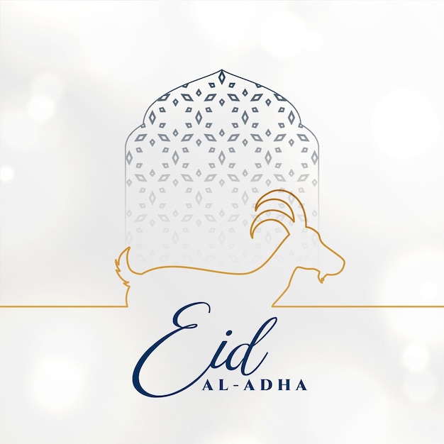 Free vector line style eid al adha festival background