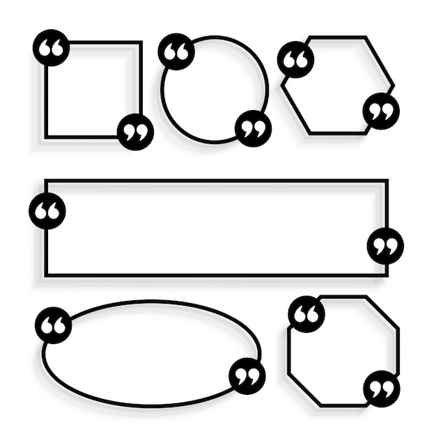 선 스타일 기하학적 따옴표 템플릿 디자인