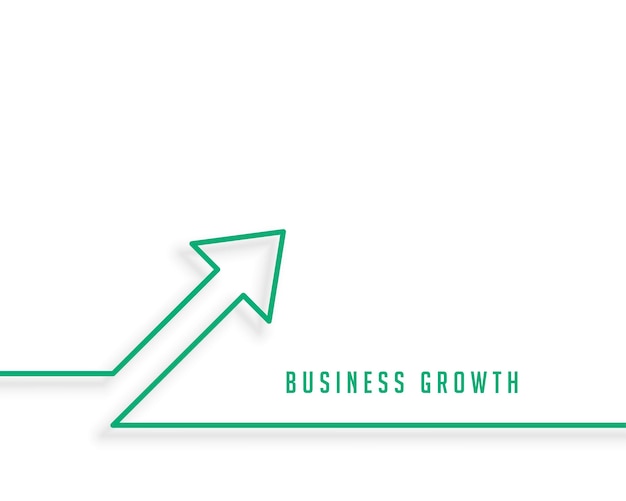 Line style green business growth arrow moving towards target vector