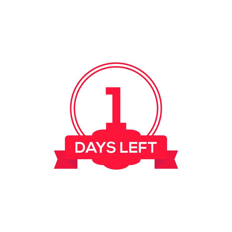 मुफ़्त वेक्टर line style number of days left template for limited time deal