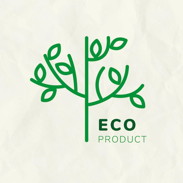 Free vector line tree logo template for branding with text