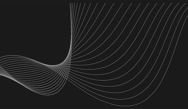 Free vector line wave background minimalist style