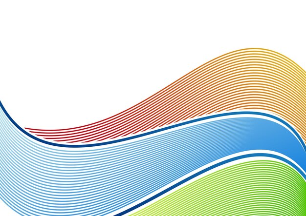 Free vector line wave colorful background design