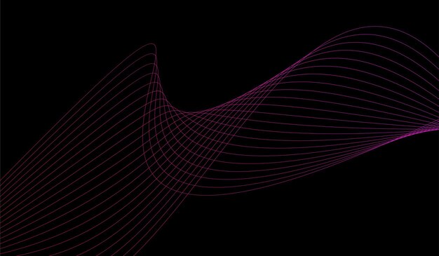 Line wave gradient color minimalist style