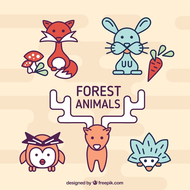 Lineal forest animals pack
