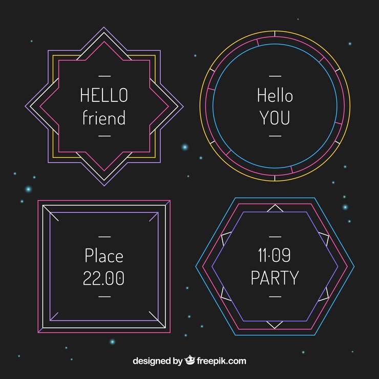 무료 Vector 장신구와 직계 프레임 컬렉션