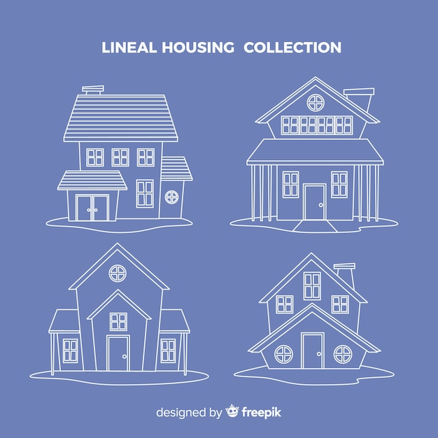 Free vector lineal housing collectio