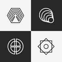 Free vector lineal logo collection abstract design