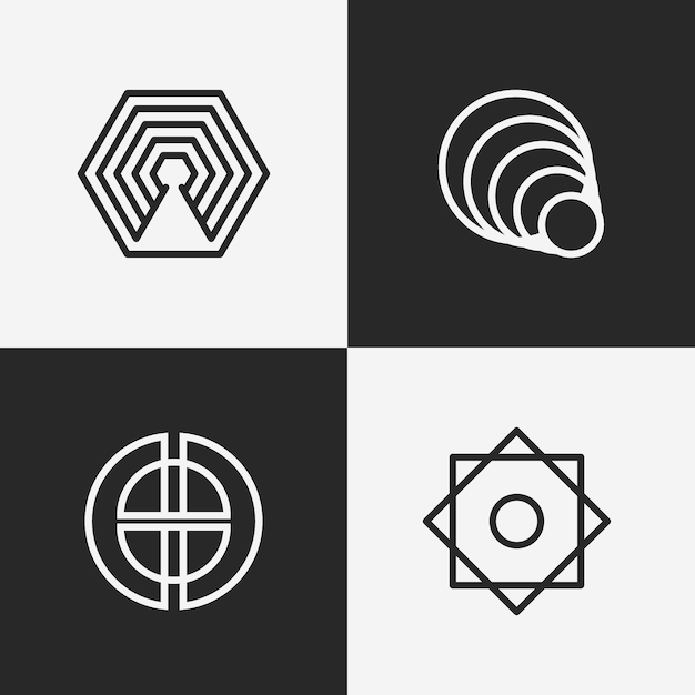 Lineal logo collection abstract design