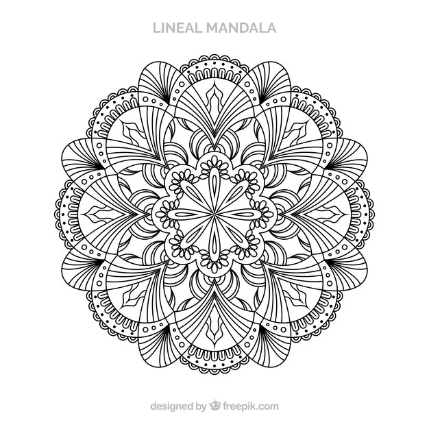 Lineal mandala background concept