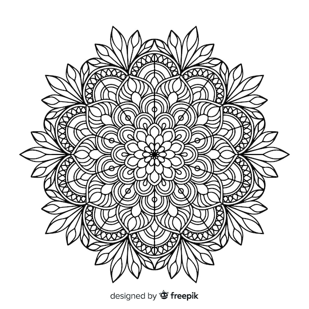 Lineal mandala background concept