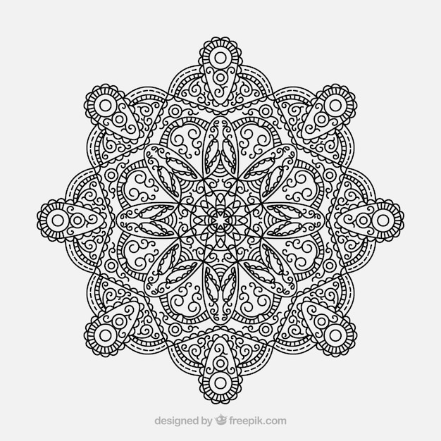 Lineal mandala background concept