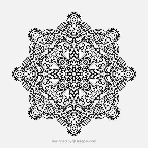 Lineal mandala background concept