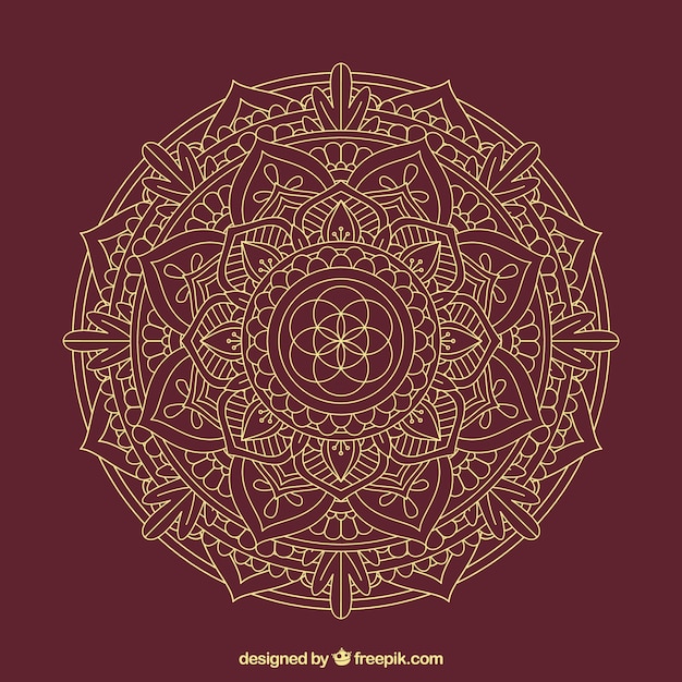 Lineal mandala background