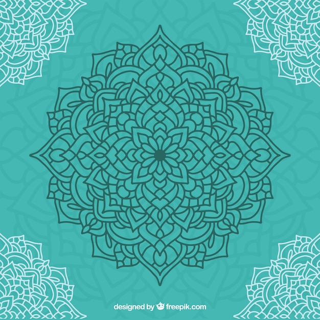 Free vector lineal mandala background