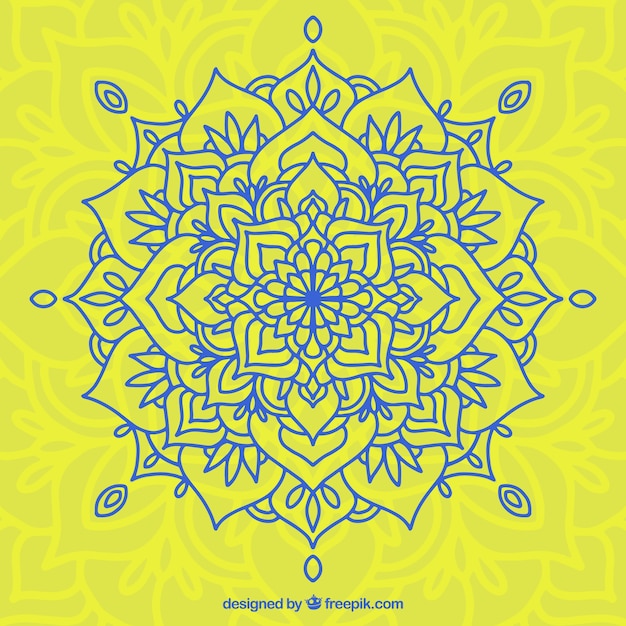 Free vector lineal mandala background