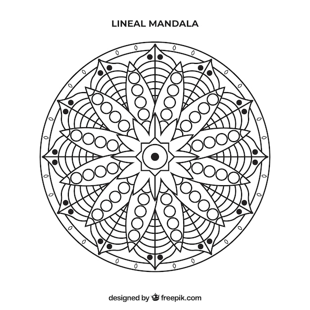 Premium Vector  Yoga mandala design, coloring page adult or t-shirt design