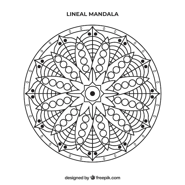 Lineal mandala background
