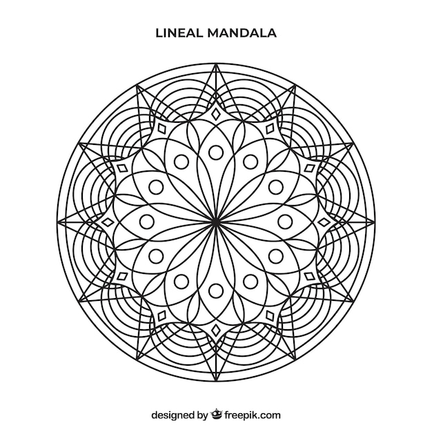 Lineal mandala background
