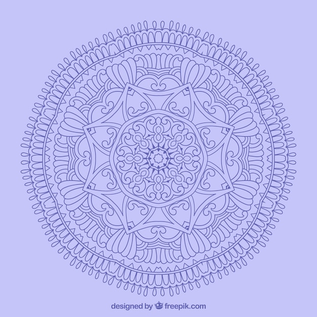 Free vector lineal mandala background