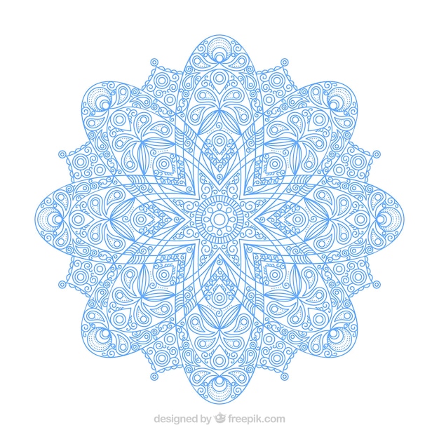 Free vector lineal mandala background