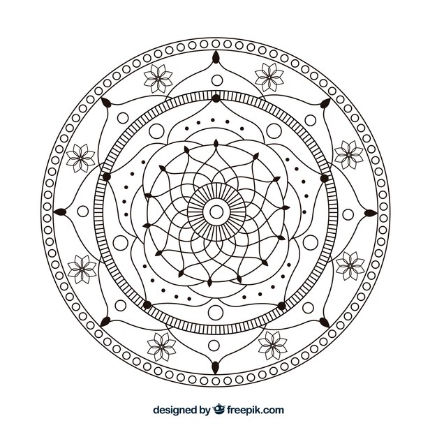 Lineal mandala background