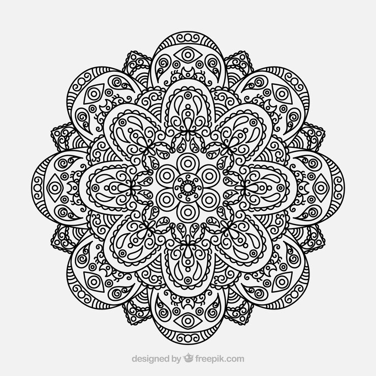Free Vector lineal mandala background
