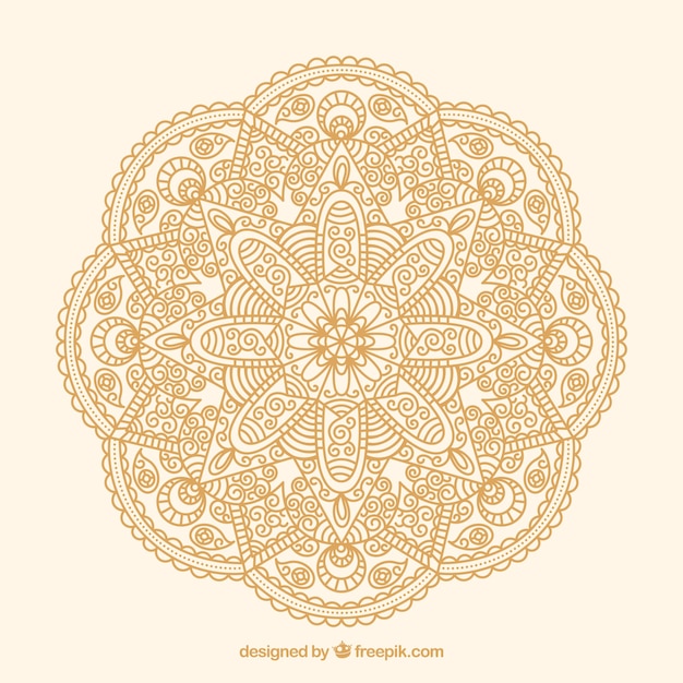 Free vector lineal mandala background