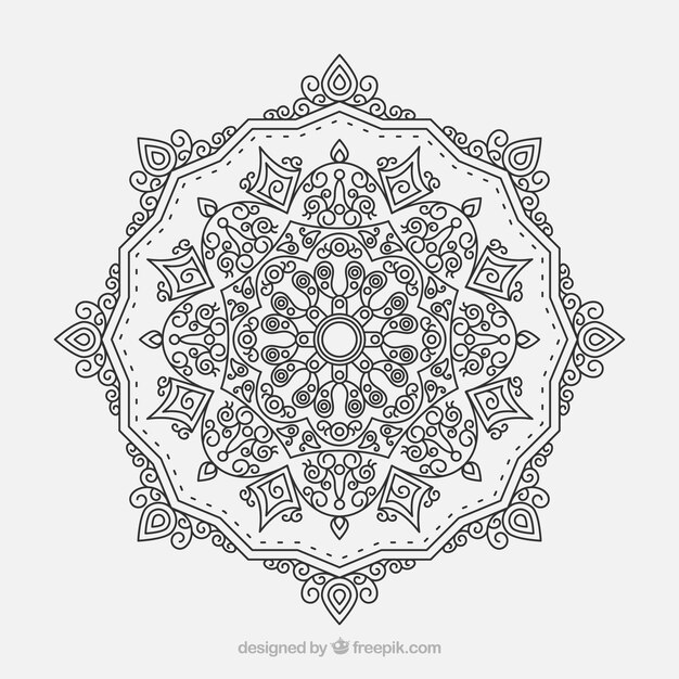 Lineal mandala design