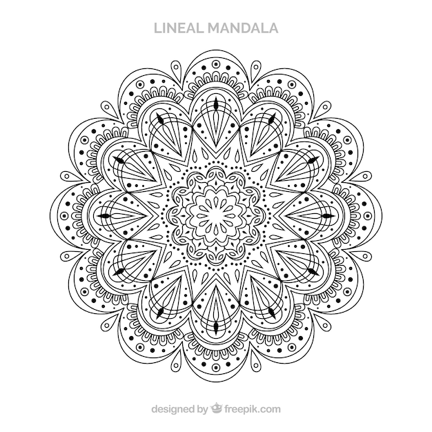 Lineal mandala design