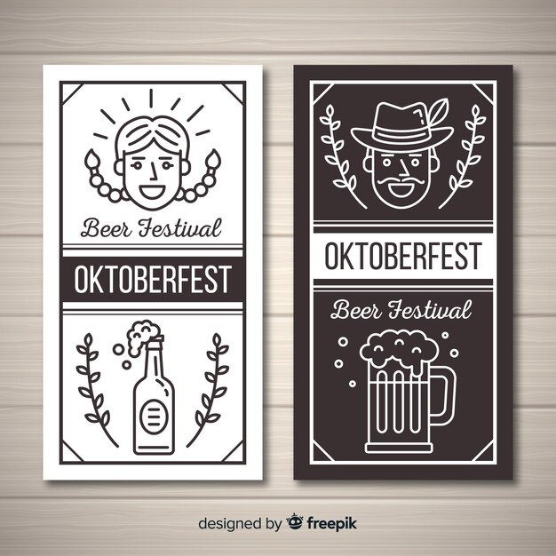 Lineal oktoberfest banners