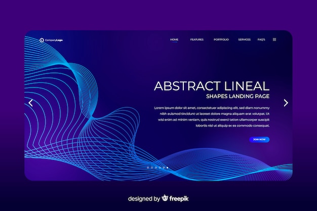 Lineal shapes landing page