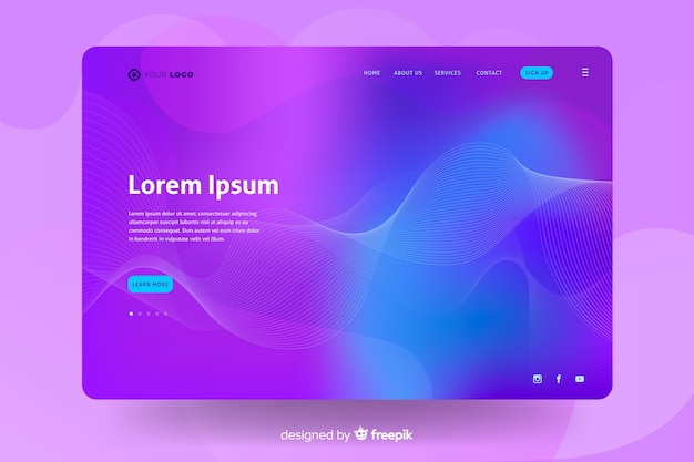 Lineal shapes landing page