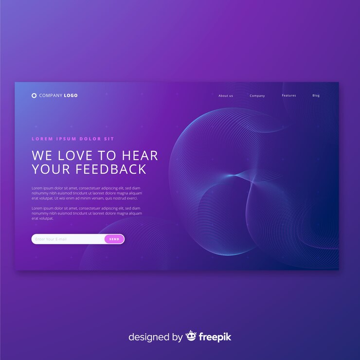 Free Vector lineal shapes landing page